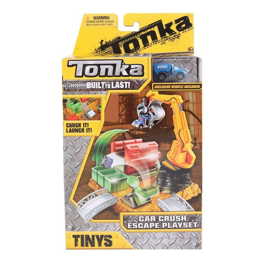 Tonka Built To Last Car Crush Escape Playset – Kids Tough Vehicle Action Set