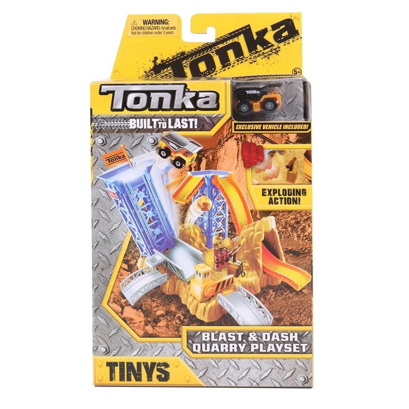 Tonka Built To Last Blast & Dash Quarry Playset – Heavy Duty Kids Vehicle Set