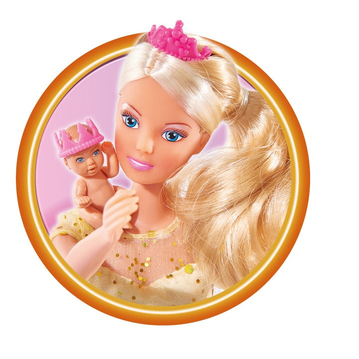 Steffi Love Royal Baby Doll 29cm – Princess Doll with Baby & Accessories