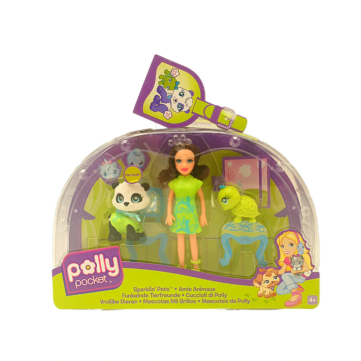 Mattel Polly Pocket Sparkling Pets 2008 L9817 – Herstie Mini Doll & Collectible Pets