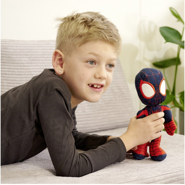 Simba Toys Disney Marvel Miles Morales Plush Toy 25cm – Glow-in-the-Dark Eyes | Official Licensed