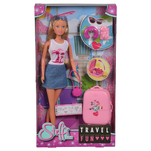 Steffi Love Travel Fun Doll 29cm – Vacation Playset with Accessories