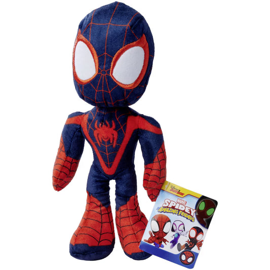 Simba Toys Disney Marvel Miles Morales Plush Toy 25cm – Glow-in-the-Dark Eyes | Official Licensed