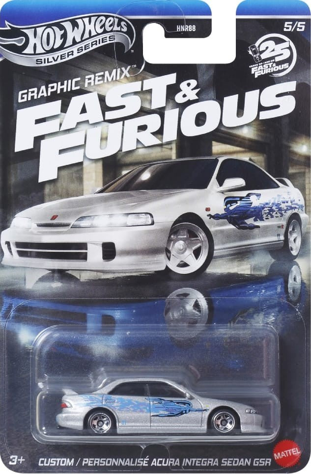 Hot Wheels Fast & Furious Graphic Remix Silver Series Die-Cast Cars | Choose Your Model/Set