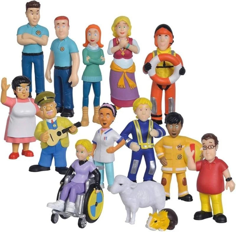 Simba Toys Fireman Sam Collectible Figures Series 3 Full Set – 13 Characters (5–7 cm)