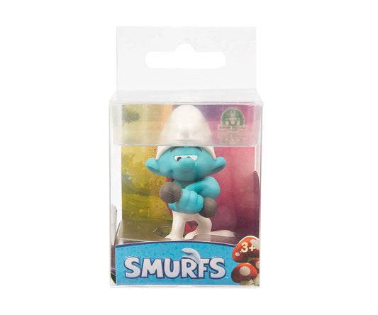 Smurfs Movie 2025 Figures – 5.5cm Collectible Toys by Giochi Preziosi – Forzuto Smurf with Kettlebell