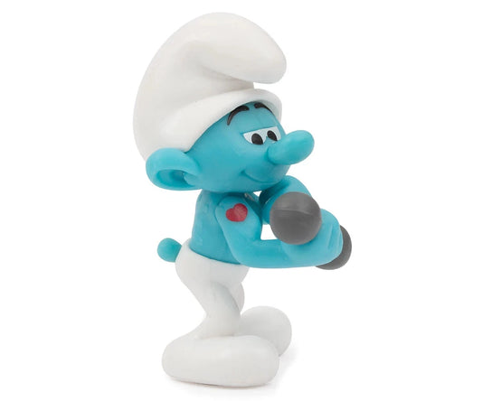 Smurfs Movie 2025 Figures – 5.5cm Collectible Toys by Giochi Preziosi – Forzuto Smurf with Kettlebell