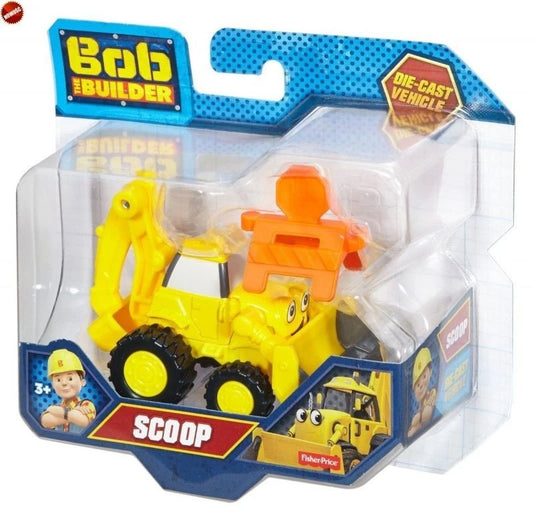 Fisher-Price Bob the Builder Die-Cast Vehicle CJG91 – Scoop – Construction Toy Truck, 11x12 cm