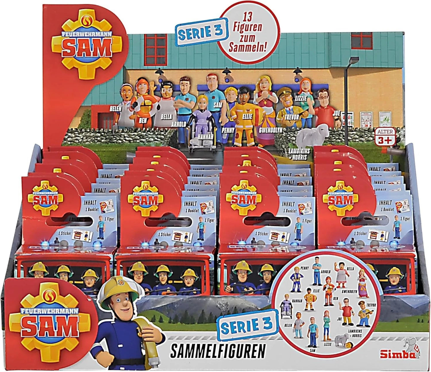 Simba Toys Fireman Sam Collectible Figures Series 3 Full Set – 13 Characters (5–7 cm)