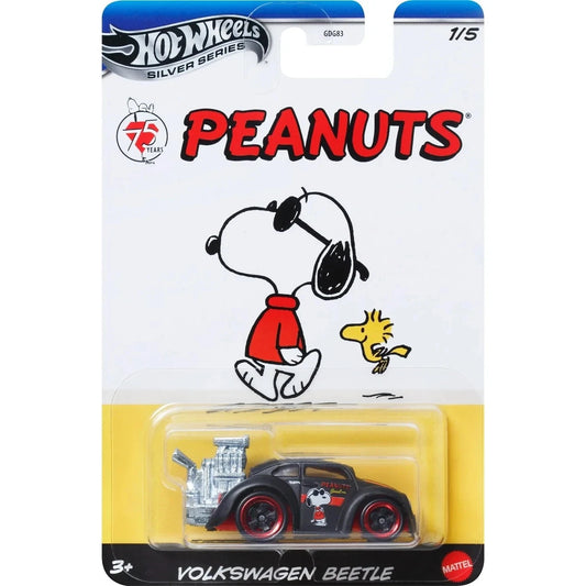 2024 Hot Wheels Silver Series 75 Years Peanuts Diecast Car 1:64 Volkswagen Beetle