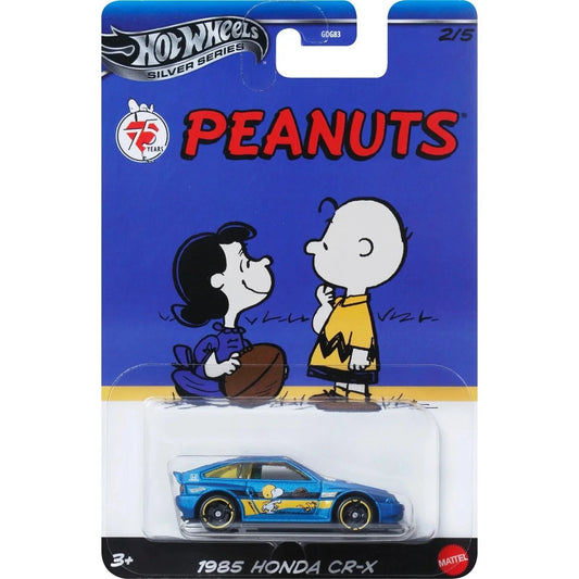 2024 Hot Wheels Silver Series 75 Years Peanuts Diecast Car 1:64 1985 Honda CR-X