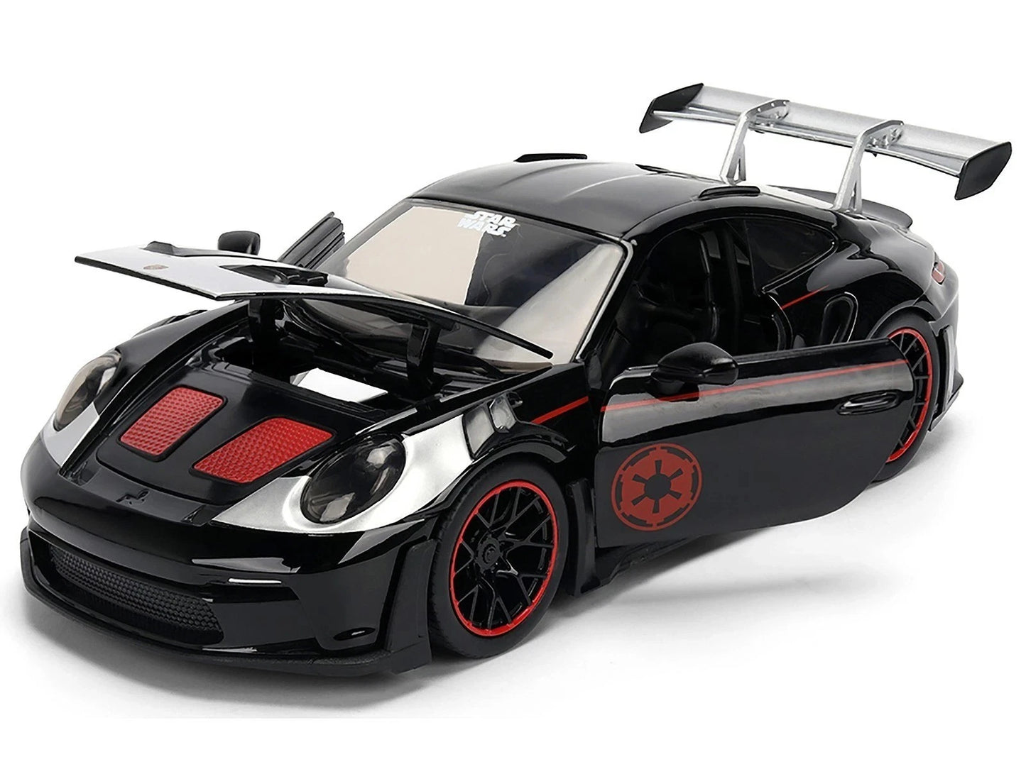 Jada Toys Star Wars Darth Vader & Porsche 911 GT3 RS (992) 1:24 – Die-Cast Collectible Car with Figure