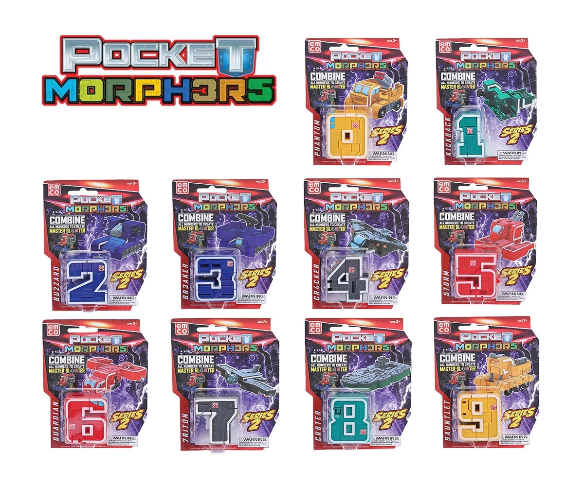 EMCO Pocket Morphers Series 2 Complete Set Figures 10 – Combine & Create Master Blaster