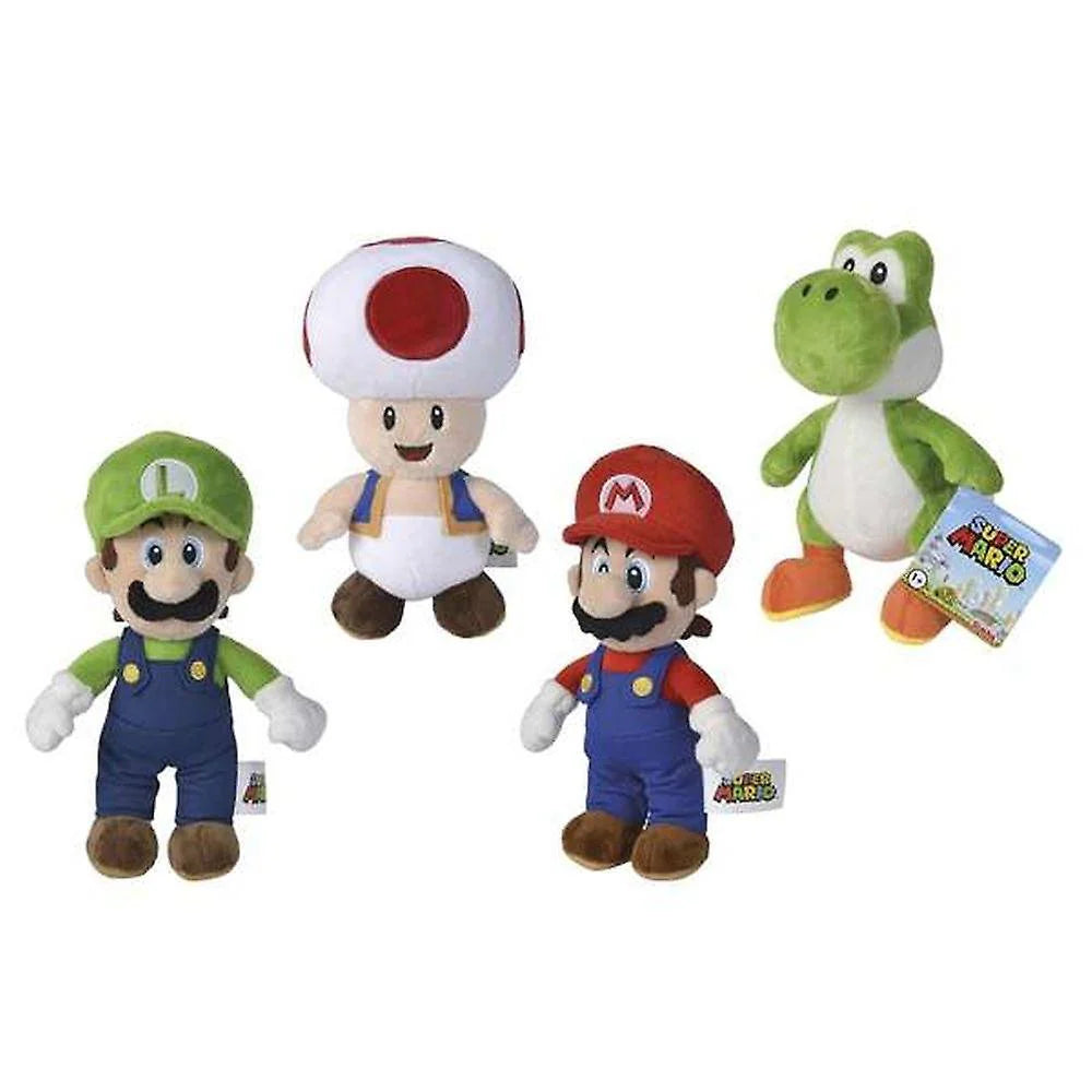 Simba Toys Official Super Mario Plush Toy 8" Luigi Toad Mario Yoshi