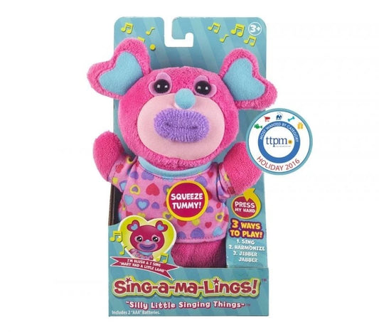 Sing-a-ma-Lings Interactive Singing Plush Toy – Blush (Pink) – Funrise – New Gift for Kids